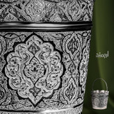 سطل نقره قلمزنی اصفهان مدل دستهدار