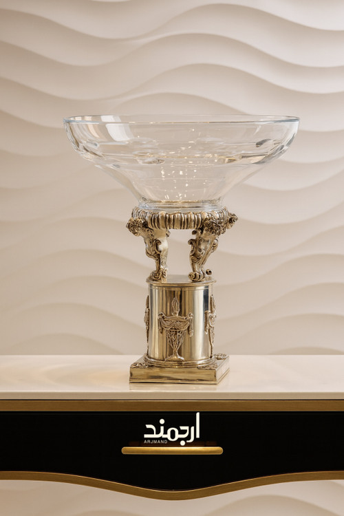 میوهخوری نقره آنتیک مدل فرشته چهارگانه