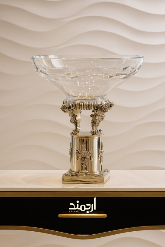 میوهخوری نقره آنتیک مدل فرشته چهارگانه