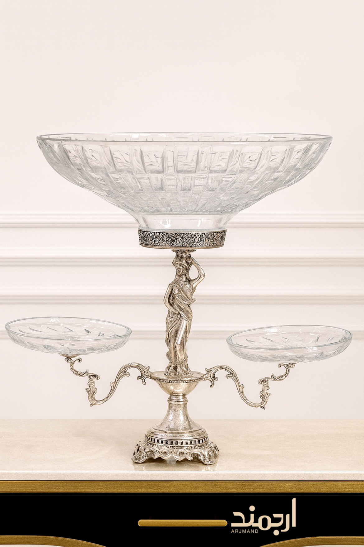 میوه‌خوری نقره آنتیک مدل سنترپیس